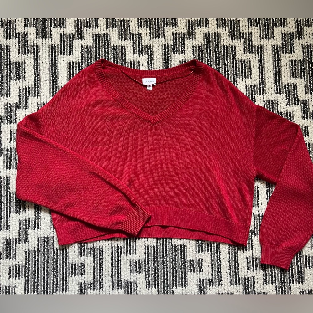 L.A. Hearts Red Knit Sweater